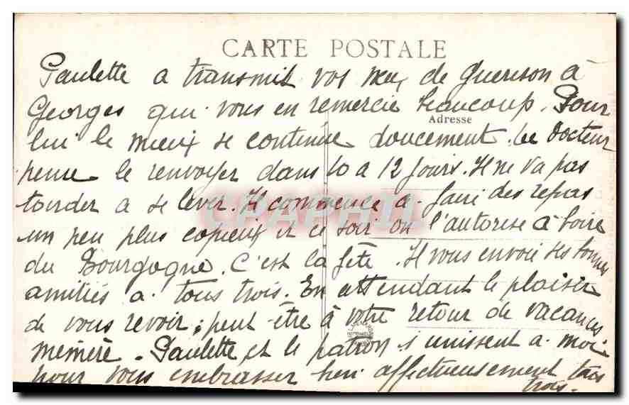 Autel de la Chapelle de Notre-Dame de Bon-Secours — Forêt de Fontainebleau — Collection Artistique L. M. n° 360 b — Verso