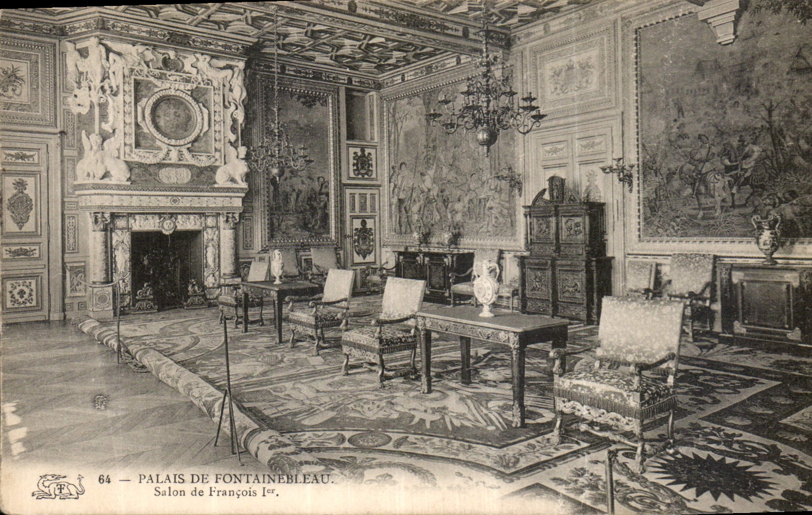 Palacio de Fontainebleau — Salón de Francisco I — Editor anónimo, n° 64