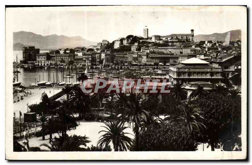 CPA Cannes le Port et le Mont Chevalier 