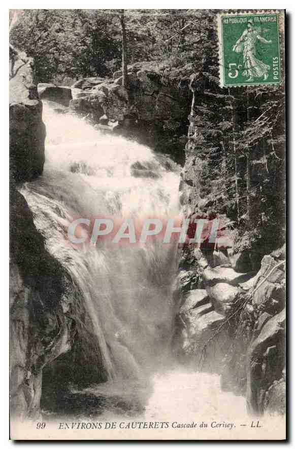 CPA Environs de Cauterets Cascade du Cerisey 