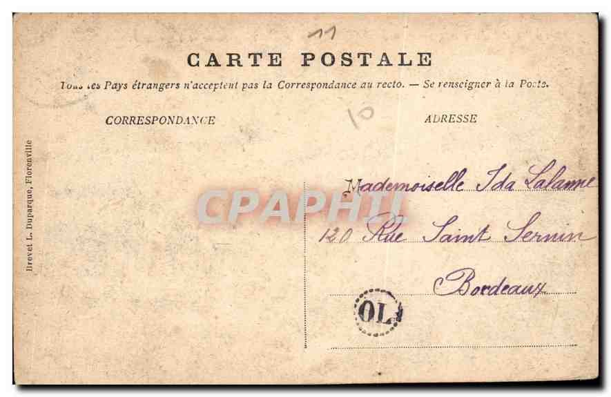 CPA Cite de Carcassonne Tour Pinte et Tour de Justice  — Verso