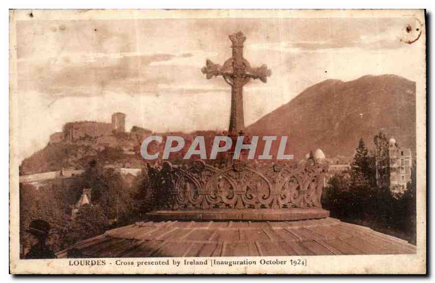 CPA Lourdes Cross Presented by Ireland Inauguration October 1924 