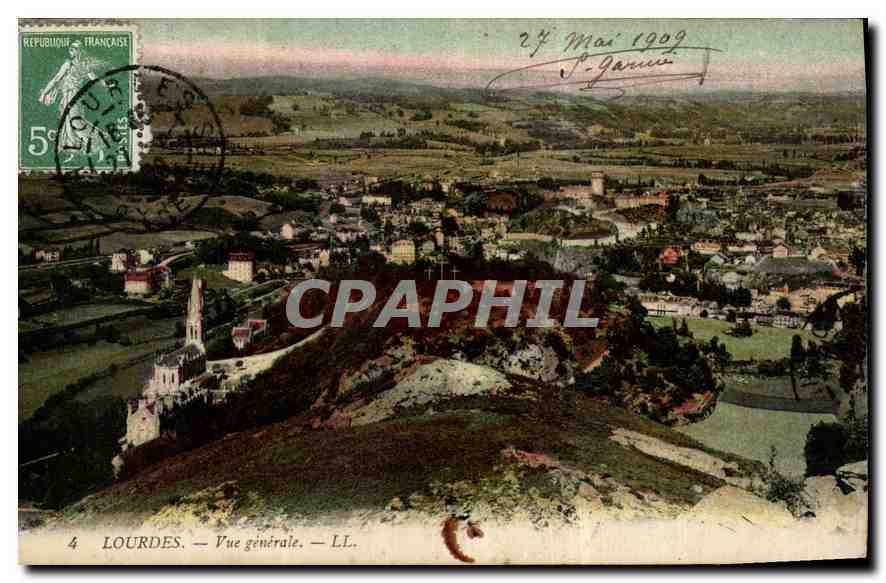 CPA Lourdes vue generale 