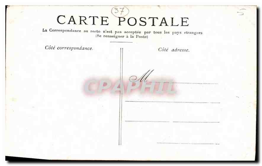 CPA Chateau d'Azay le Rideau  — Verso