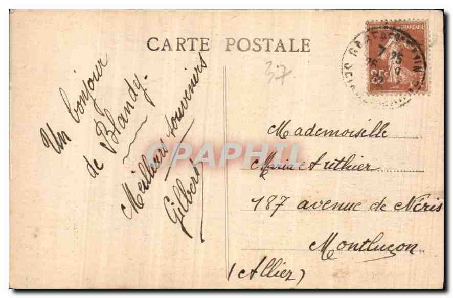 CPA Chateau Feodal de Blandy les Tours  — Rückseite