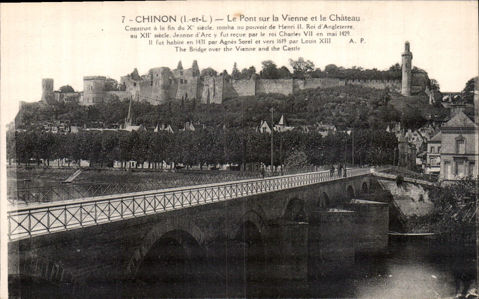 CPA Chinon I et L le Pont sur la Vienne et le Chateau 