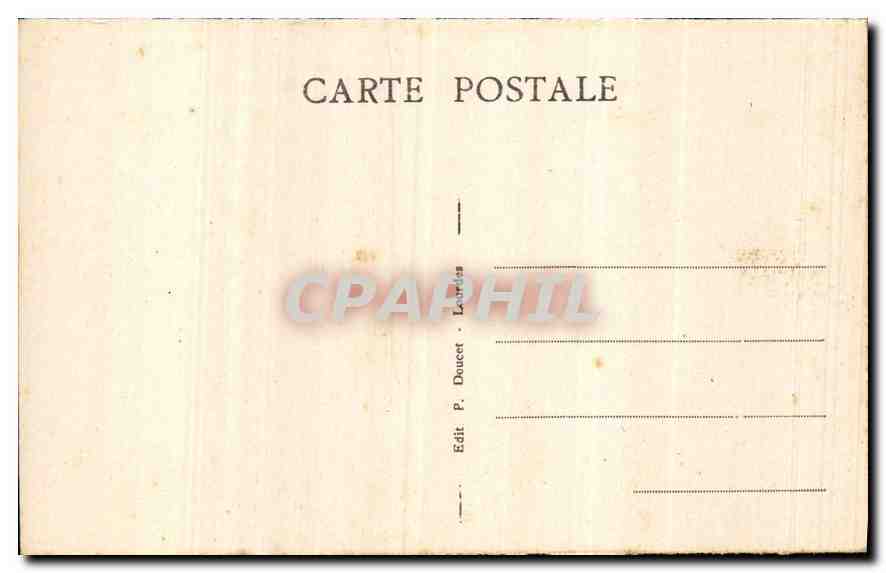 CPA Lourdes la Gare en haut du Pic du Jer et la neige  — Verso