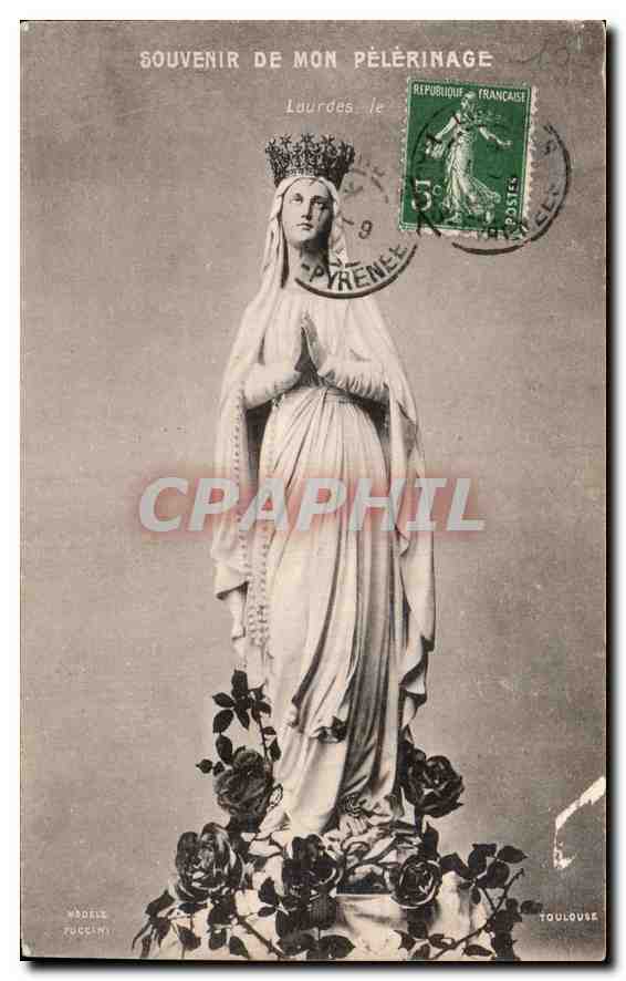 CPA Lourdes Souvenir de Mon Pelerinage 