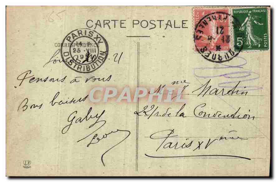 CPA Les Hautes Pyrenees Lourdes le Fort et Vallee d'Argeles  — Verso