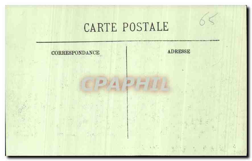 CPA Lourdes vue generale et le Pic du Jer  — Verso