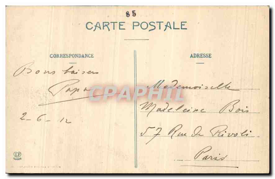 Vallée d'Argelès (au fond, le village de St-Savin) — Les Hautes-Pyrénées — Phototype Laroche Frères, Toulouse — Verso