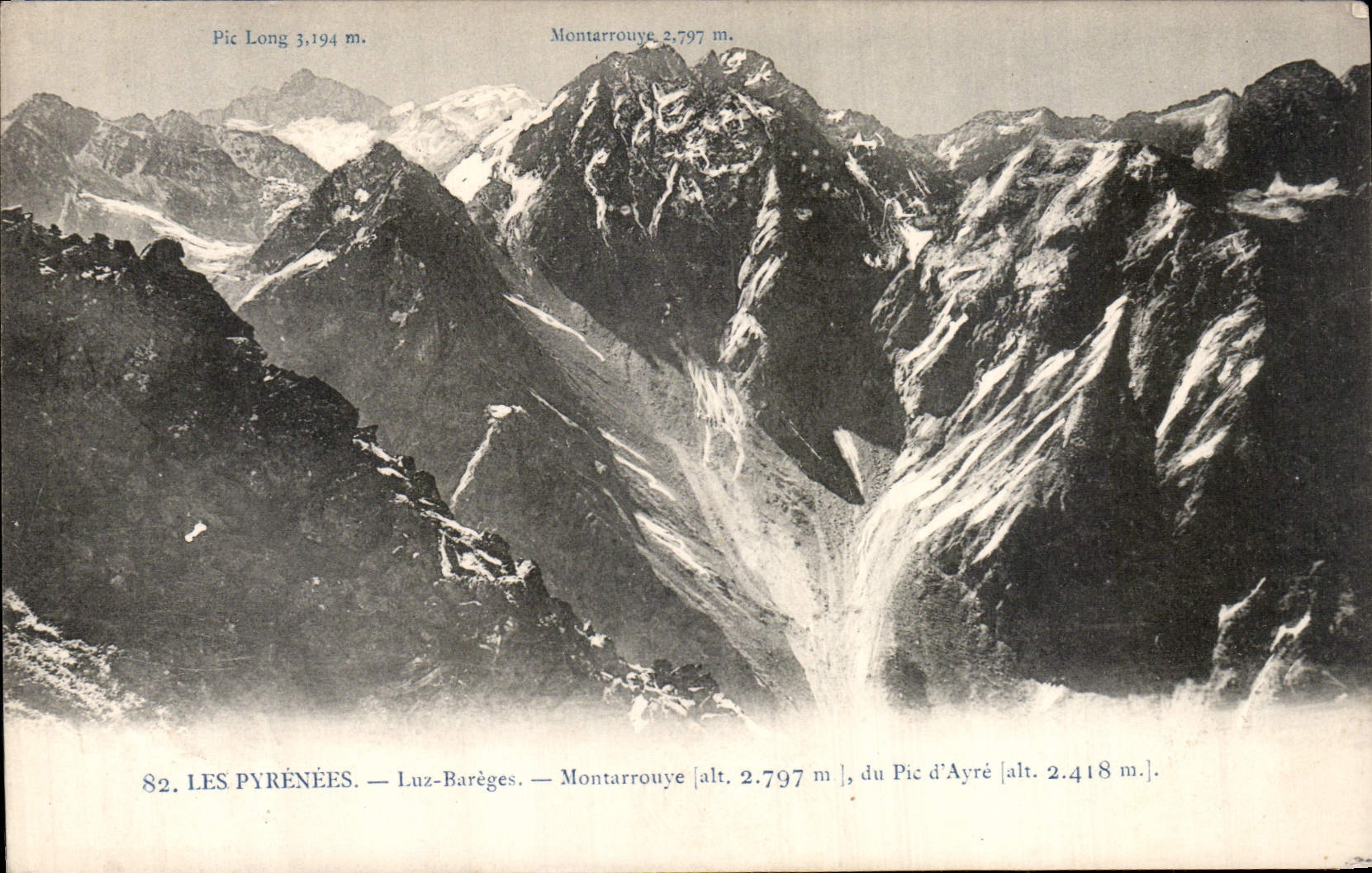 CPA Les Pyrenees Luz Bareges Montarrouye du Pic d'Ayre 