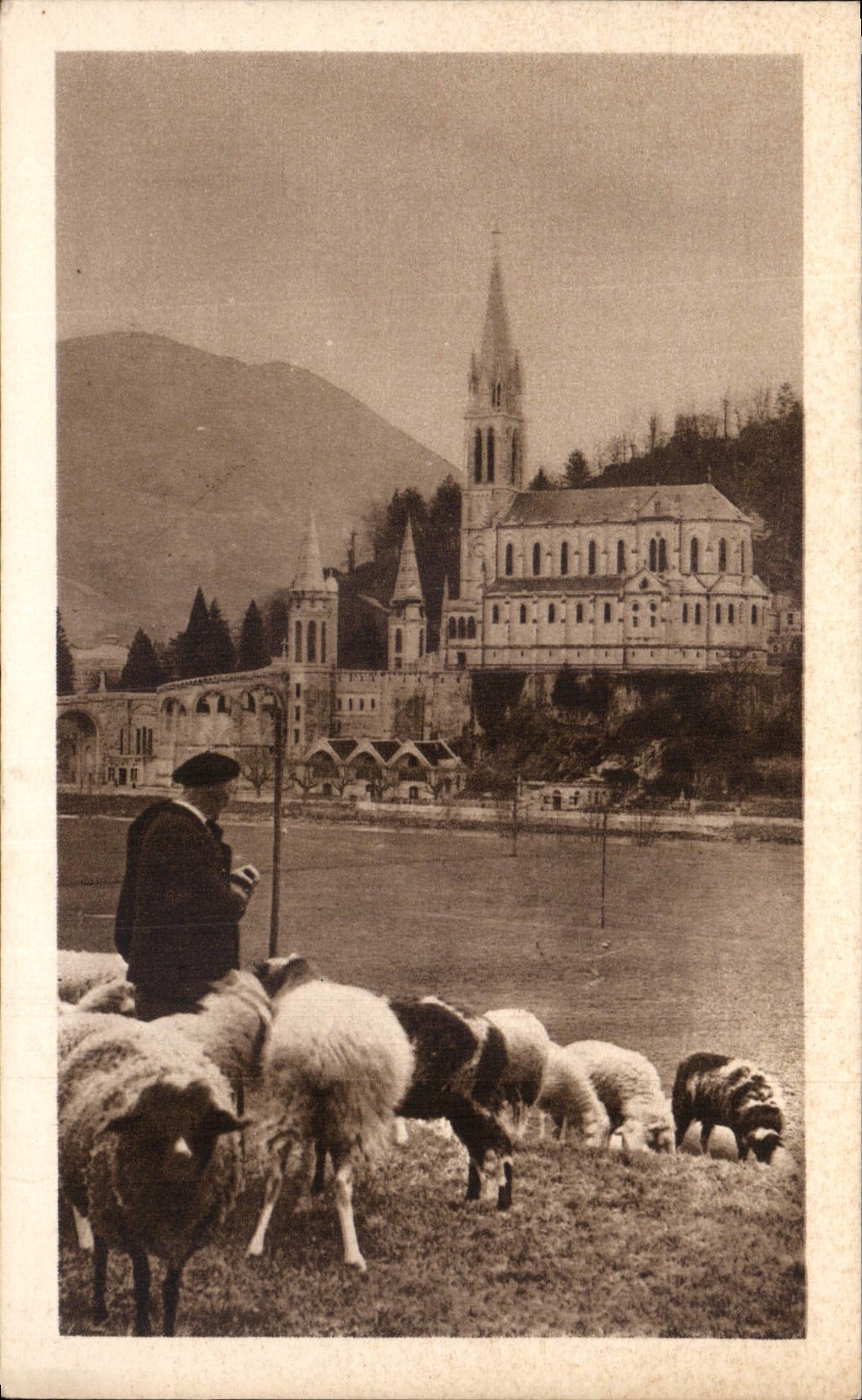 CPA Lourdes la Basilique 