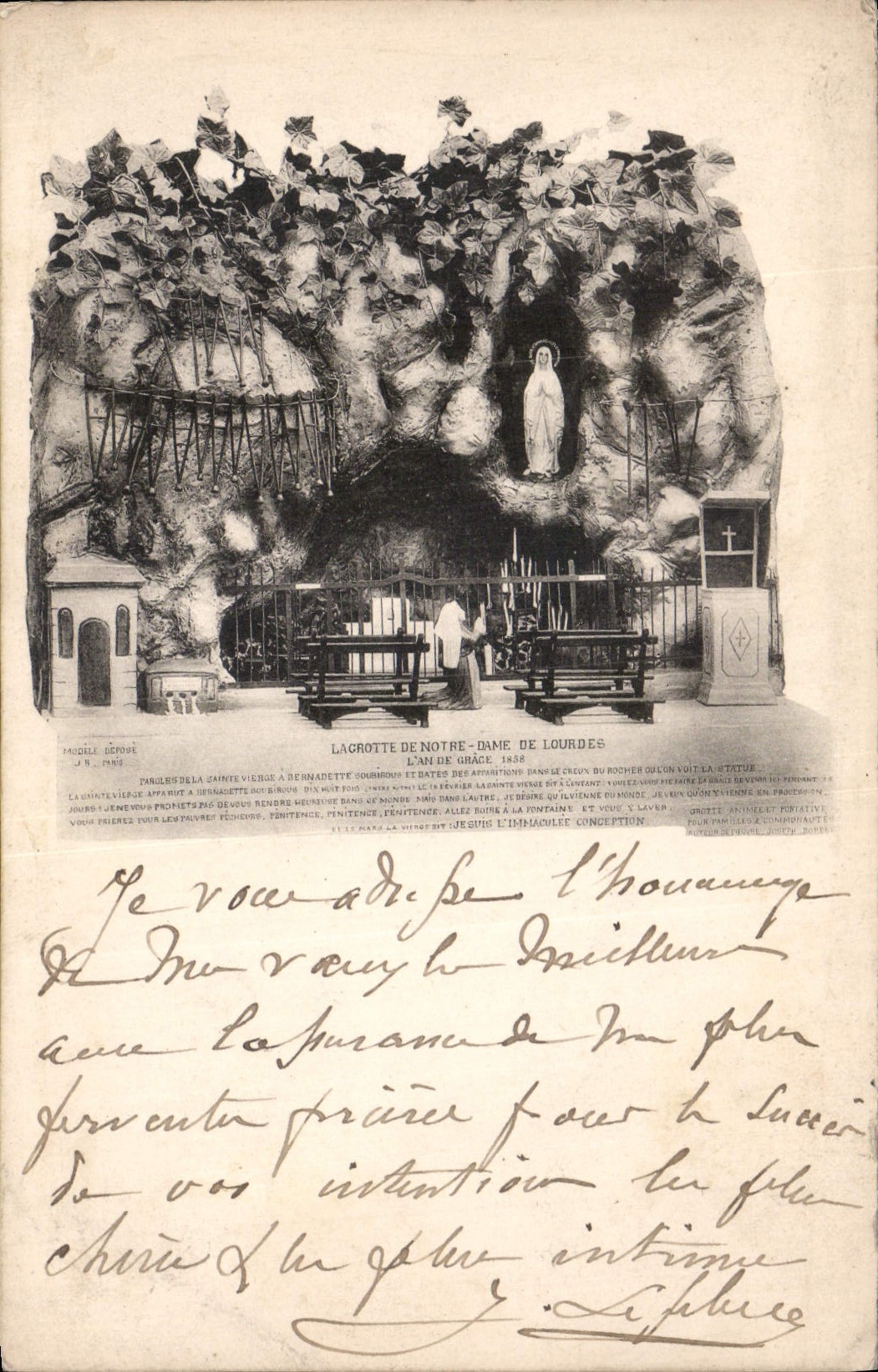 CPA Lourdes La grotte de Notre Dame de lourdes