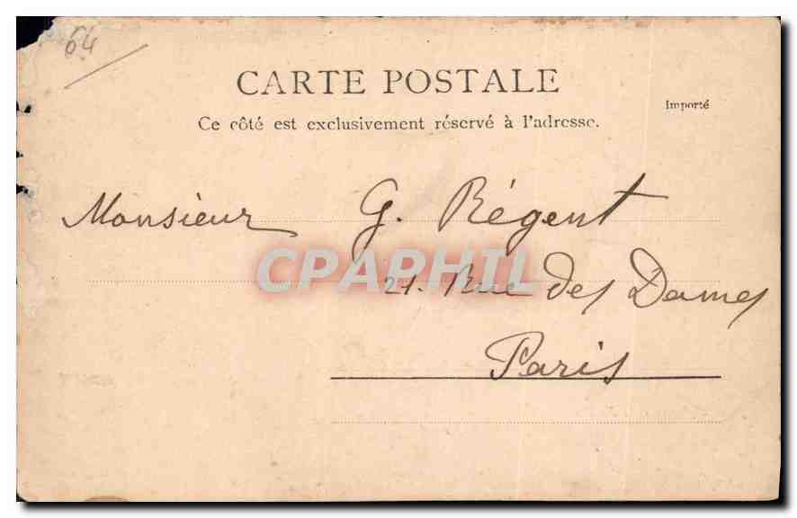 CPA Place d'Armes et le Theatre Bayonne  — Verso