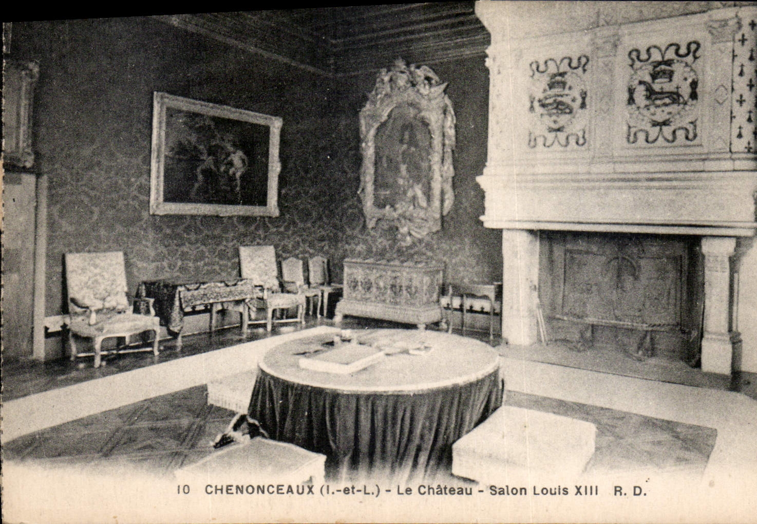 CPA Chenonceaux I et L le Chateau Salon Louis XIII 