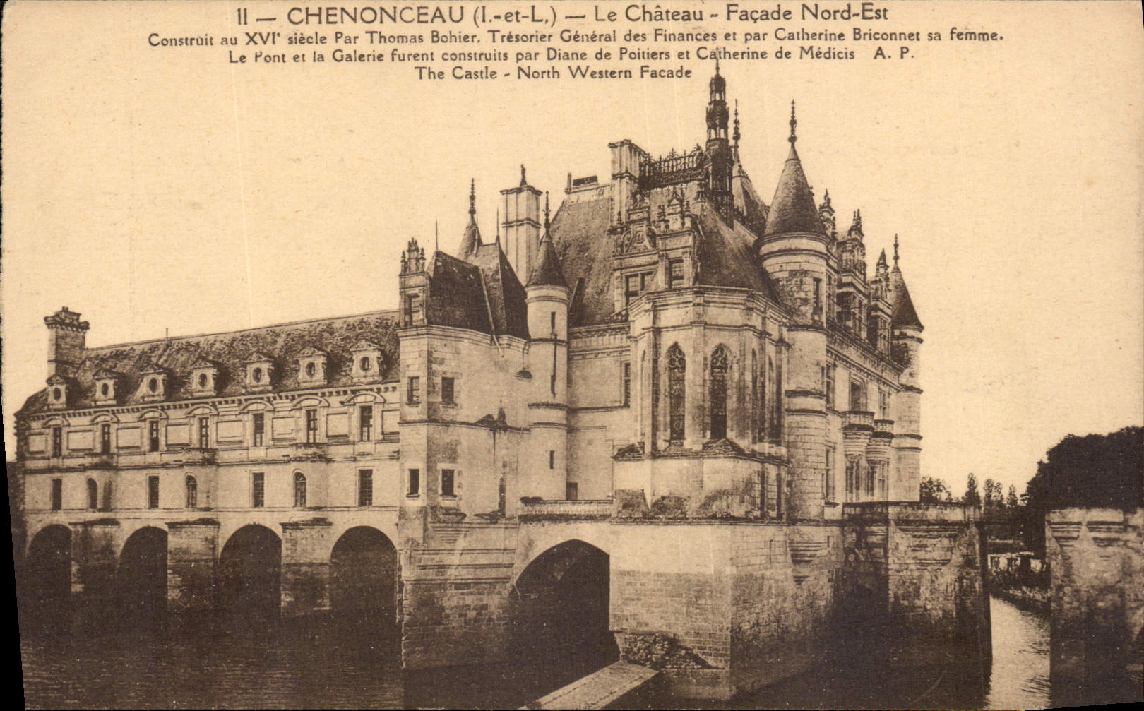 CPA Chenonceau I et L le Chateau facade nord est 