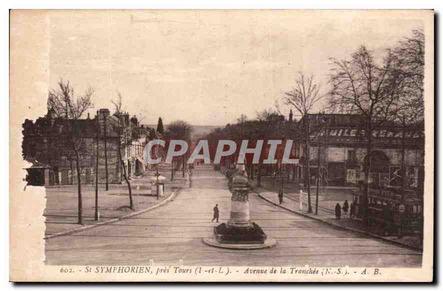 CPA St Symphorien pres Tours I et L avenue de la Tranchee 