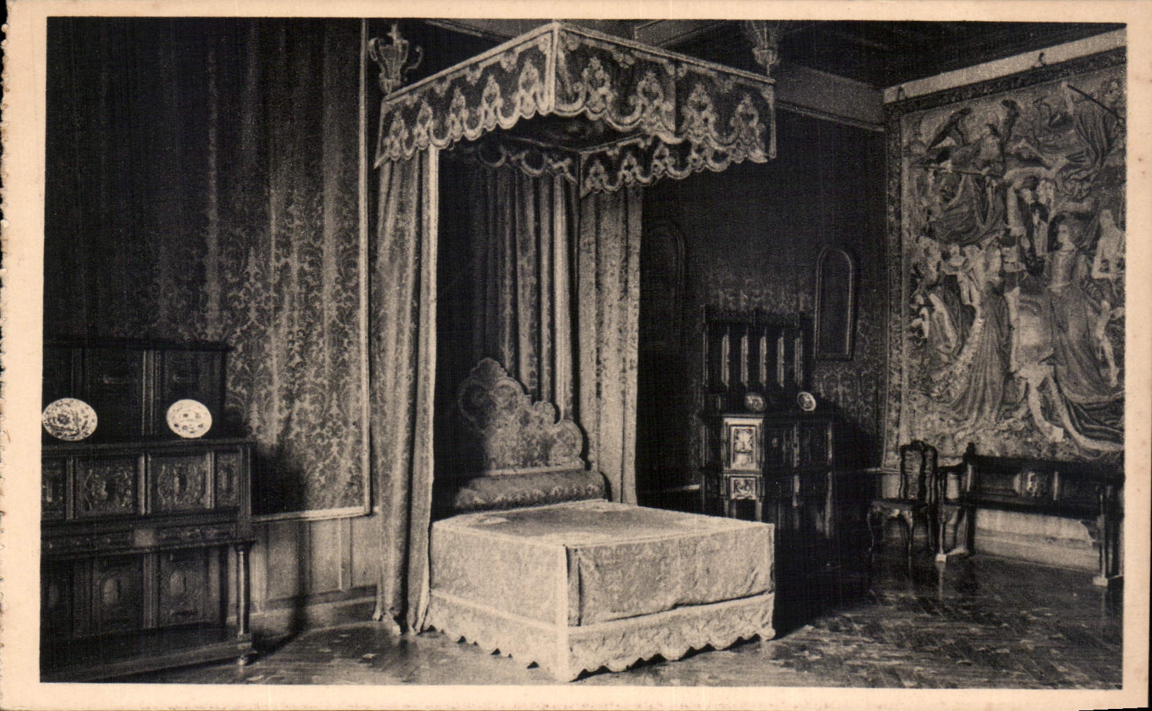 CPA Chateau d'Azay le Rideau I et L chambre du premier etage 