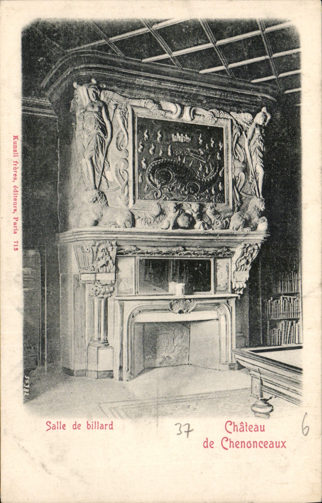 CPA Salle de Billard Chateau de Chenonceaux 
