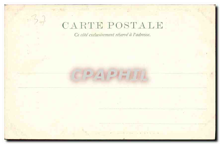 CPA Salle de Billard Chateau de Chenonceaux  — Rückseite