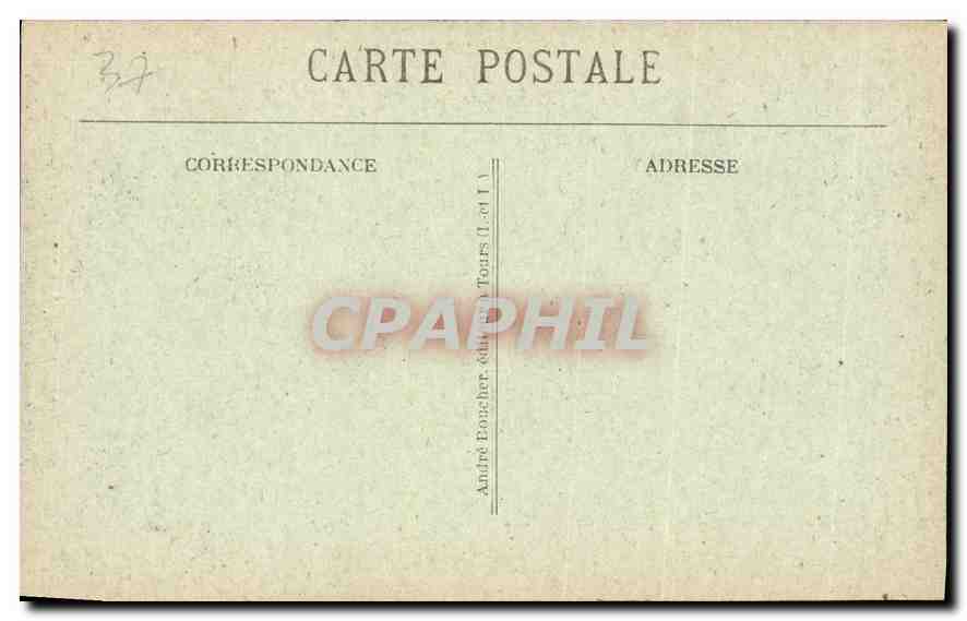 CPA Amboise I et L le Chateau Porte de la Tour Hurtault et la loggia — Rückseite