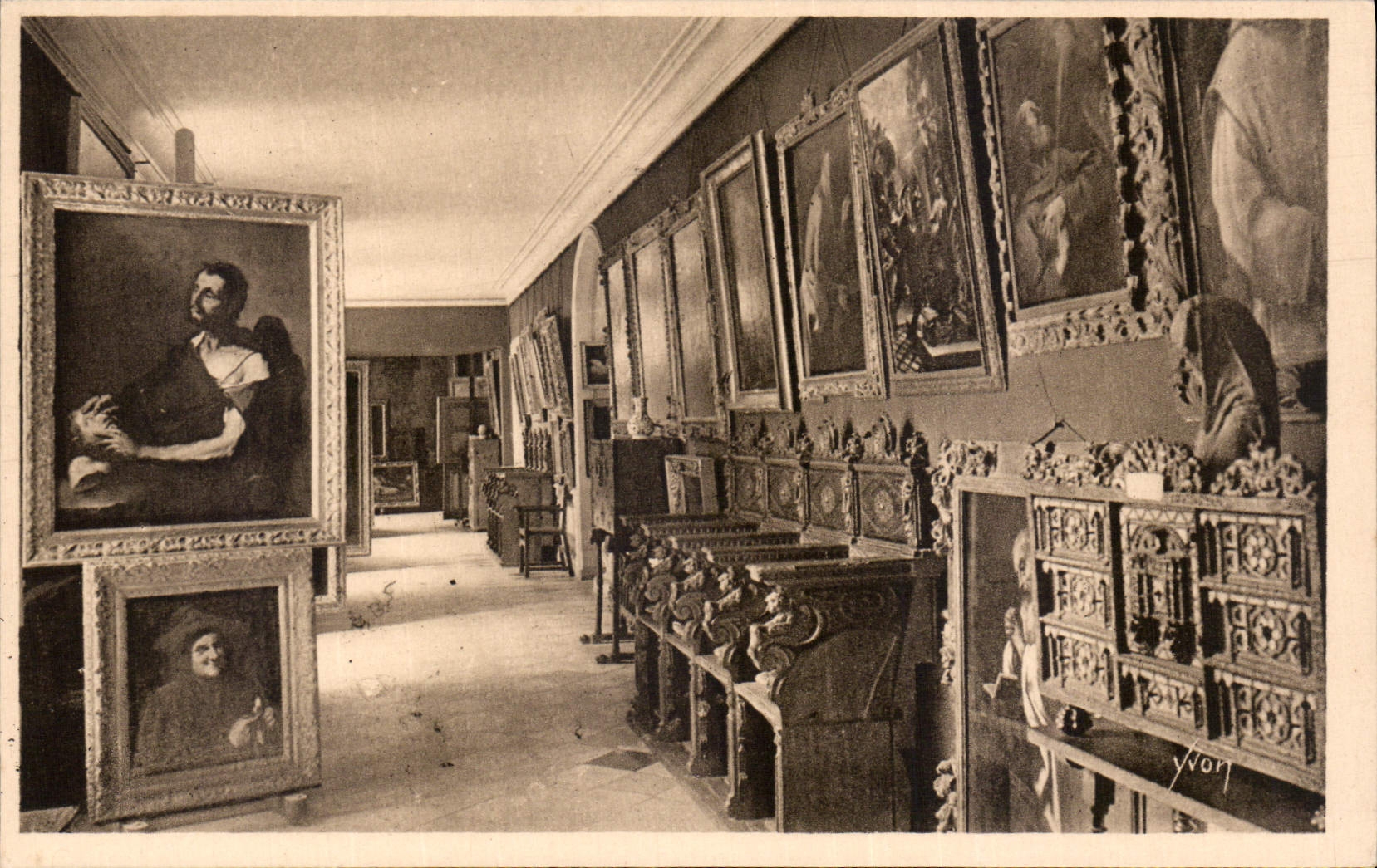 CPA Chateaux de la Loire Villandry Indre et Loire Galerie des Tableaux 