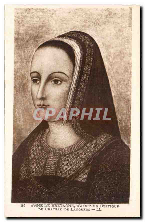 CPA Anne de Bretagne d'Apres un dyptique du Chateau de Langeais 