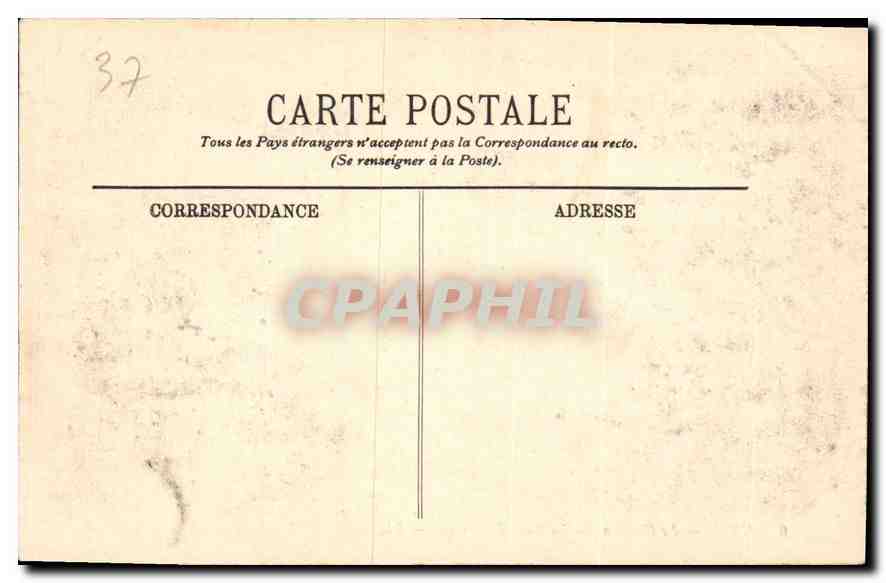 CPA Usse le Chateau la cour d'honneur  — Rückseite