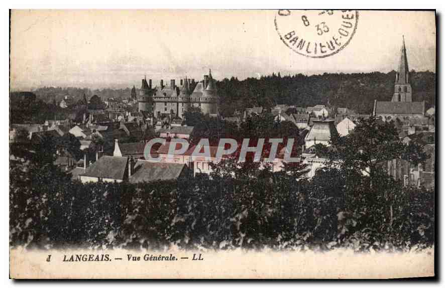 CPA Langeais vue generale 