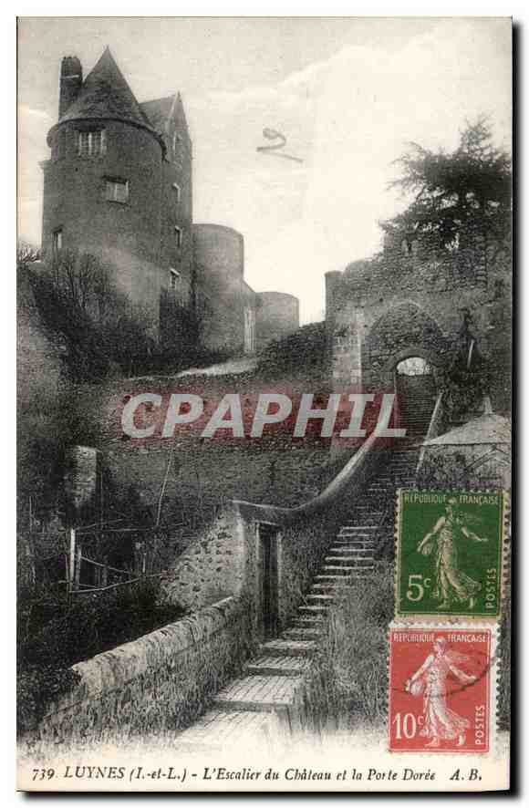 CPA Luynes I et L L'Escalier du Chateau et la Porte Doree 
