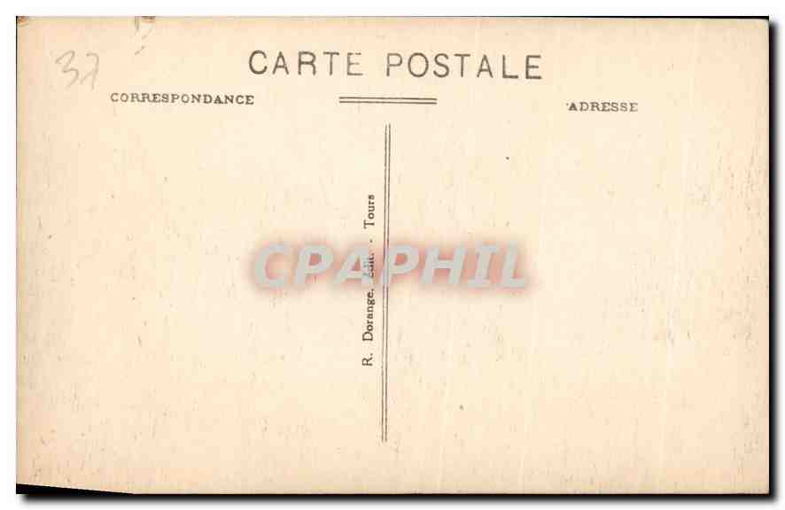 CPA Azay le Rideau I t L Le Chateau Un coin du Parc cote Est  — Verso