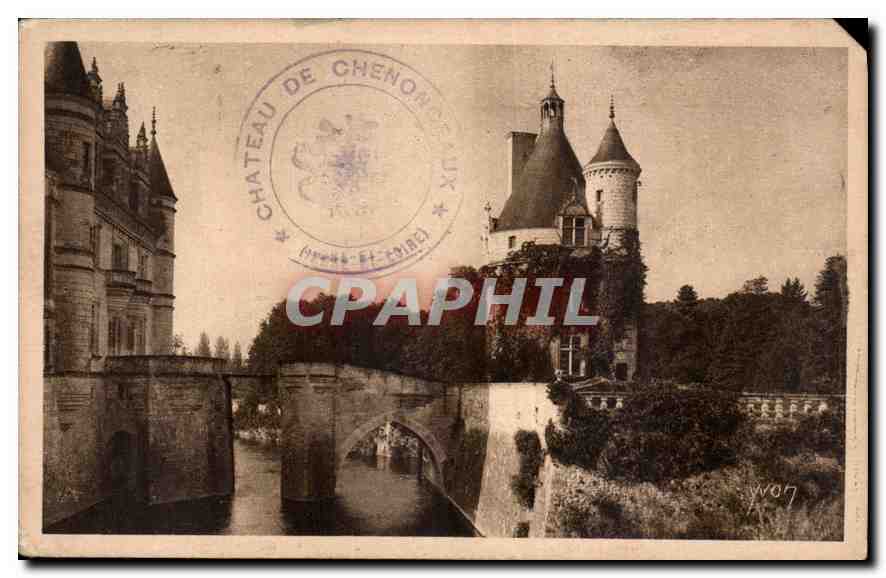 CPA La Douce France Chateaux de la Loire Chateau de Chenonceaux Tour des Marques 