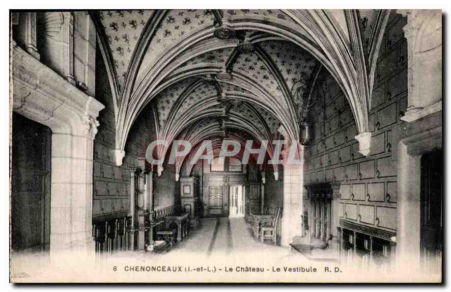 CPA Chenonceaux I et L Le Chateau Le Vestibule 
