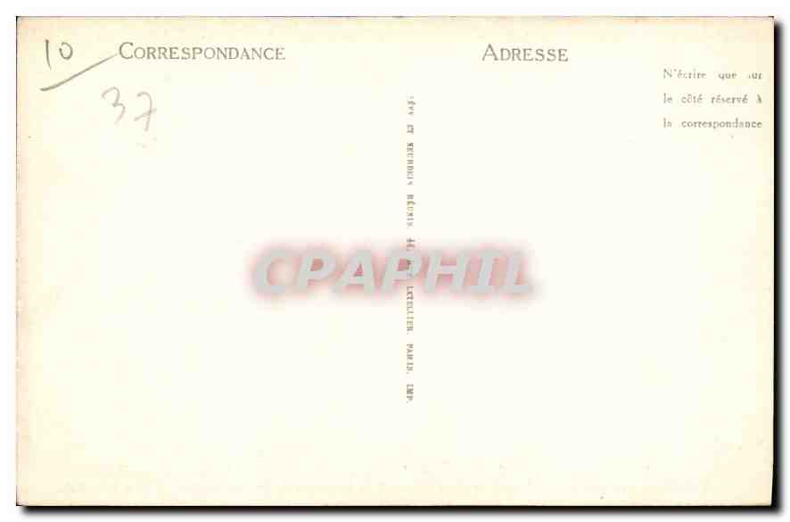 CPA Amboise Le Chateau haut relef de la Porte de la Chapelle St Hubert representant la Vision de St  — Rückseite