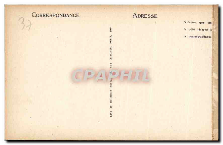 CPA Amboise Le Chateau Cheminee  — Rückseite