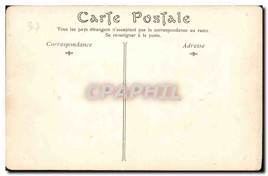 CPA Chateau d'Azay le Rideau Facades orientales  — Verso