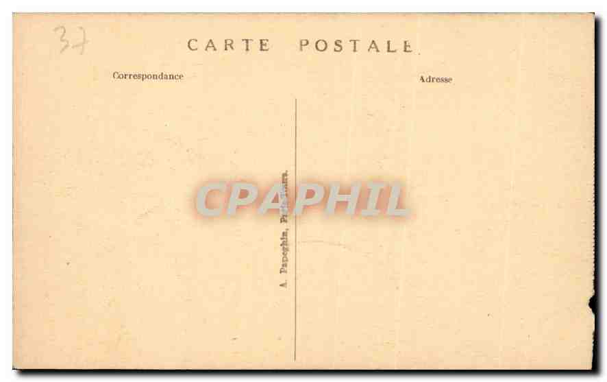 CPA Loches Le Chateau Royal Mon hist et Porte des Cordeliers  — Rückseite