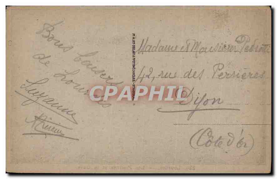 CPA Lourdes Les Piscines et le Gave  — Verso