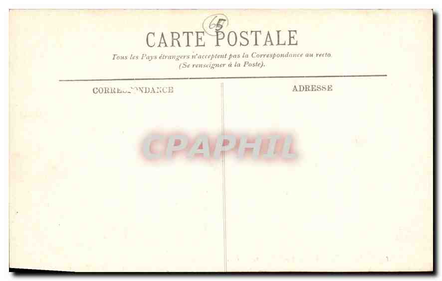 CPA Lourdes Vue vers le Chateau  — Rückseite