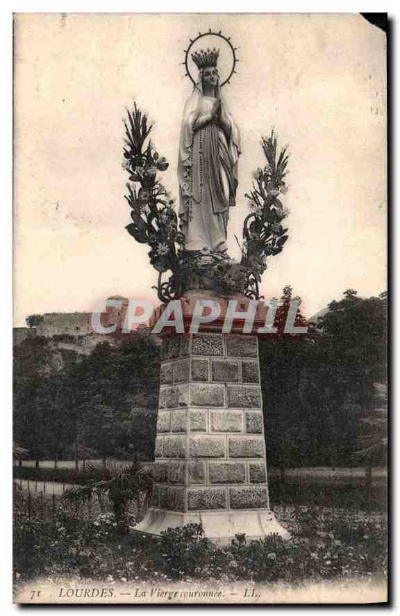 CPA Lourdes La Vierge couronnee 