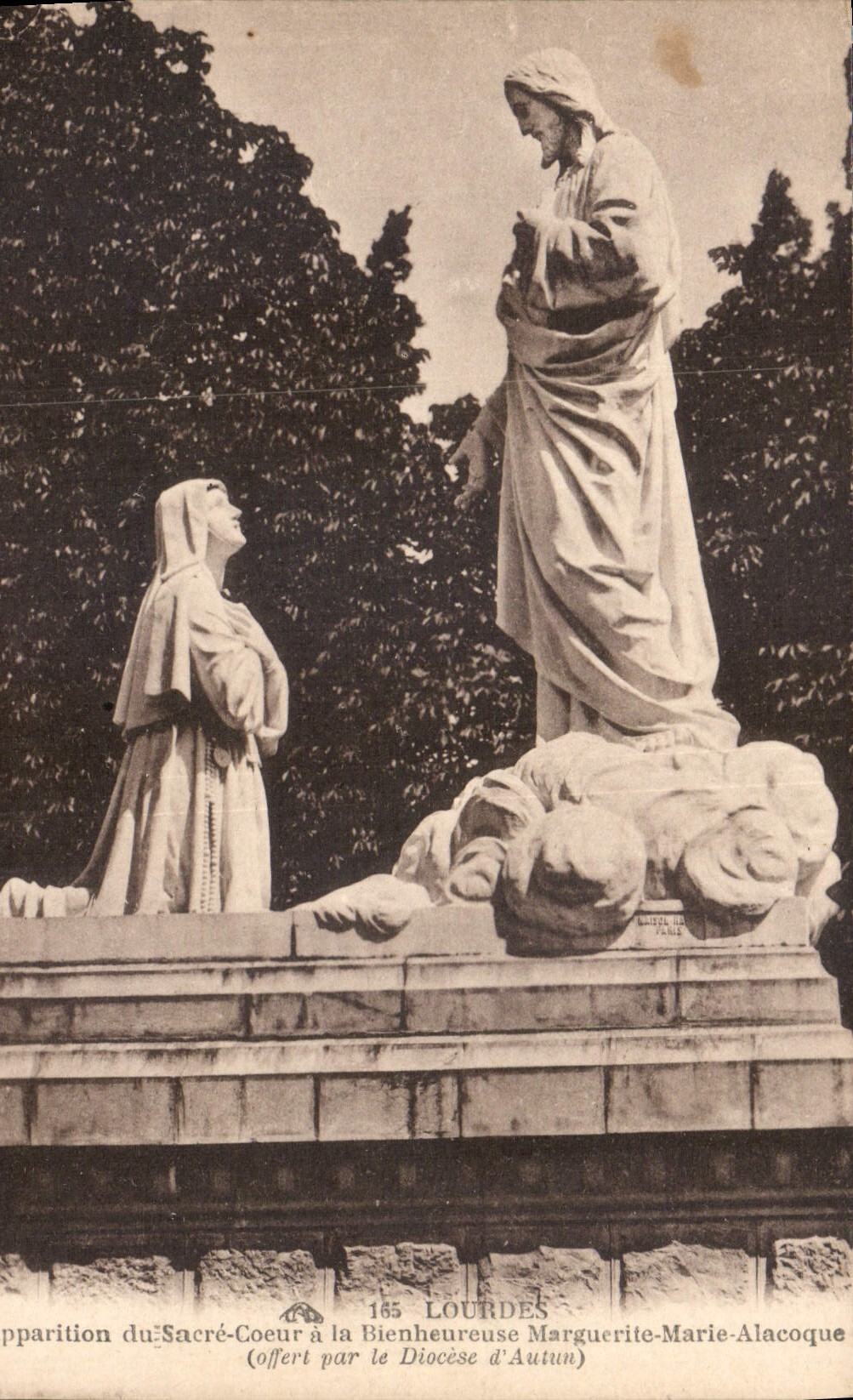 CPA Lourdes L'Apparition du Sacr Coeur a la Bienheureuse Marguerite Marie Alncoque 