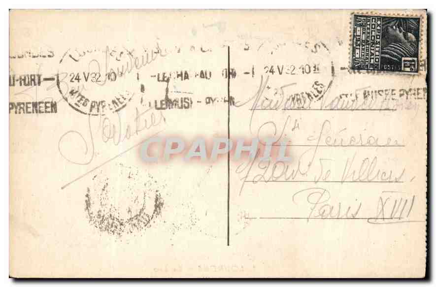 CPA Lourdes Le Lac  — Verso