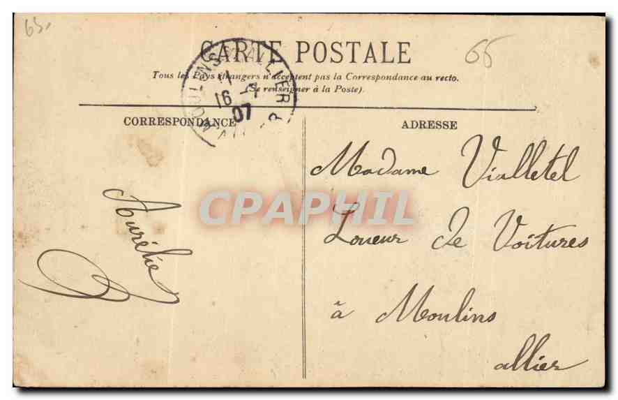 CPA Chemin du Port de Gavarnie Vue sur le Marbore  — Verso