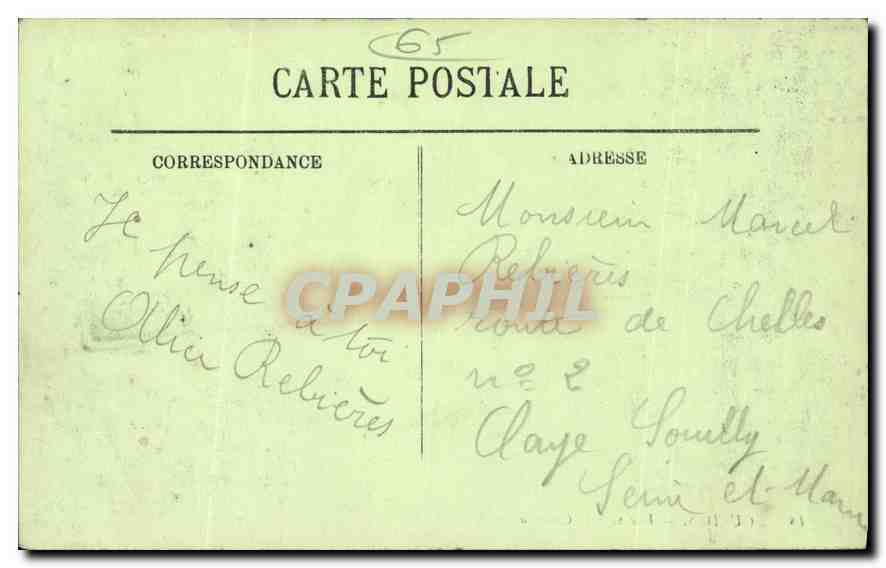 CPA Lourdes Vue vers le Chateau  — Back
