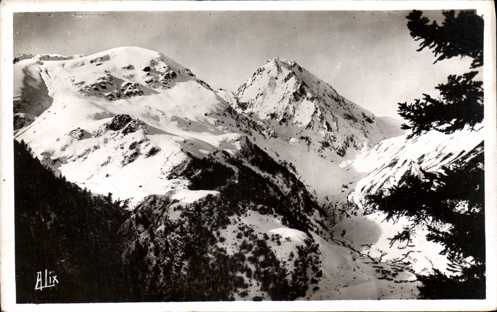Le Pic-du-Midi vu de la route du Tourmalet — Bagnères-de-Bigorre — éditeur ALIX, n° 176
