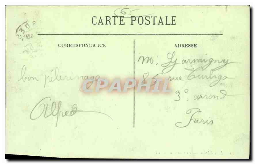 CPA Lourdes Le Chateau  — Verso