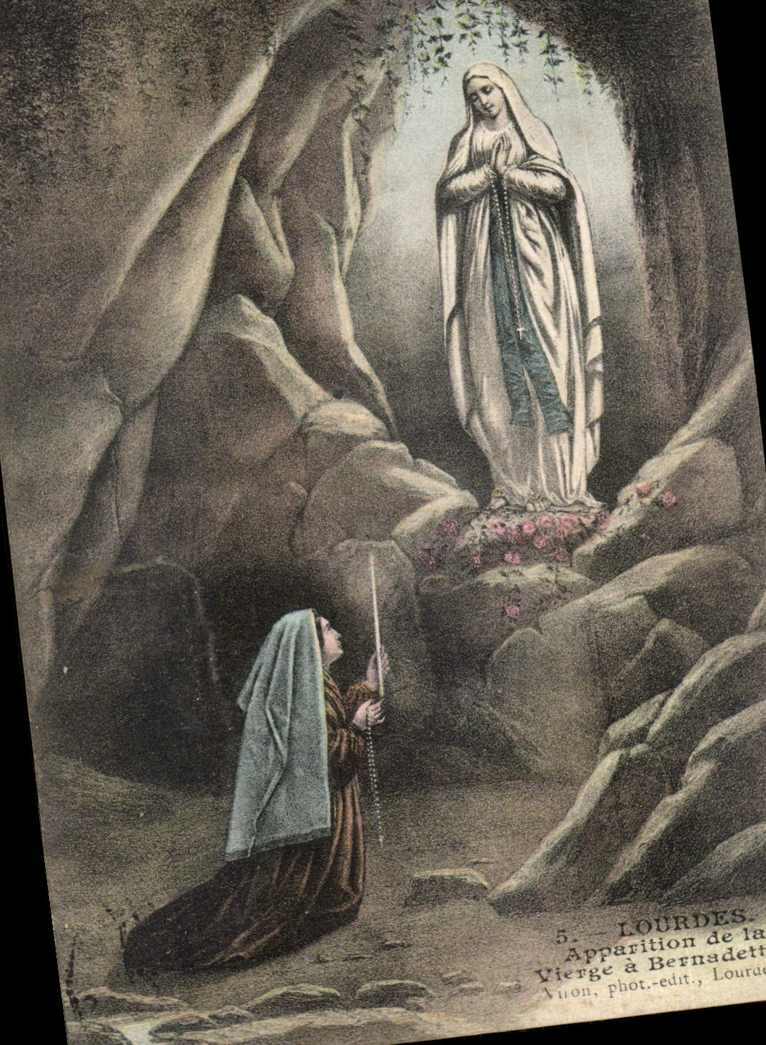 CPA Lourdes Apparition de la Vierge a Bernadette 