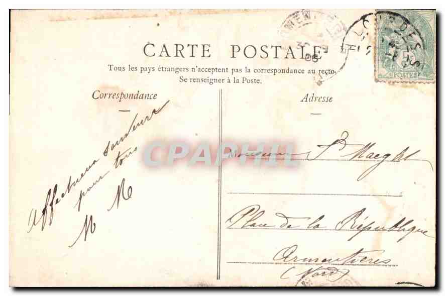 CPA Lourdes Apparition de la Vierge a Bernadette  — Verso