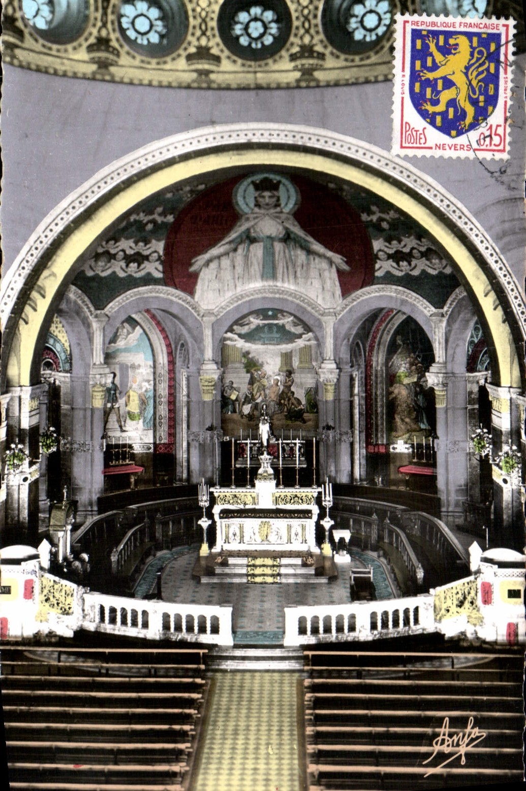 CPA Lourdes Interieur de l'Eglise du Rosaire 